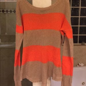 Orange and brown sweater